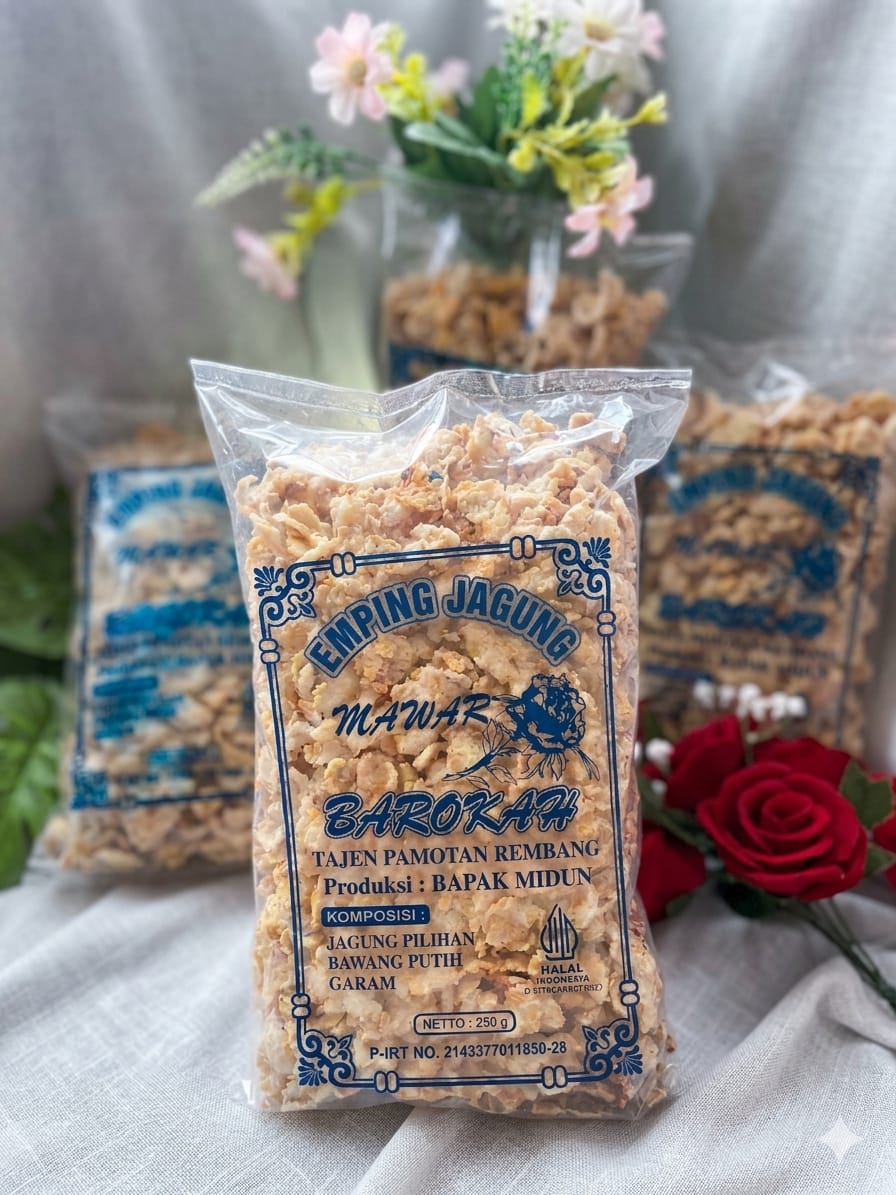 Emping Jagung Ukuran 1/4 kg